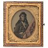 Sixth Plate Ambrotype of an American Indian, Possibly "Young Chopine"