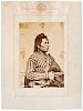 W.H. Jackson Albumen Photograph of Pawnee Policeman & Scout, Tu-Tuc-A-Picish-Te-Ruk, Posed with a Remington Revolver