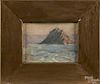 Helen Florence Newton (American 1878-1970), oil on board of a rocky coast, signed lower left