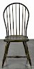 Pennsylvania bowback Windsor chair, ca. 1820, retaining an old green surface