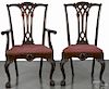 Centennial Chippendale mahogany armchair and side chair.