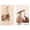 Buffalo Bill Cody, Two Cabinet Cards by Brisbois and Chickering, Ca 1890s