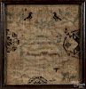 Chester County, Pennsylvania Westtown School sampler, dated 1808