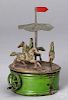 Becker painted tin carousel steam toy accessory