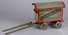 German painted wood horse drawn delivery wagon