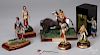 Five Native American Indian miniature figures