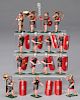 Collection of painted metal Roman soldiers