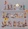 Collection of miniature warrior soldiers