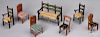 Group of Tynietoy dollhouse furniture