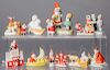 Collection of German bisque Christmas figures
