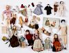 Large group of small bisque and porcelain dolls