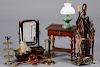 Group of miniature doll furniture and accessories
