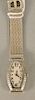 Concord ladies 18 karat white gold wristwatch with adjustable 14 karat white gold mesh band. 19.5 grams total weight