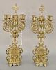 Pair of large brass candelabra. ht. 24 1/2 in. Provenance: From the Estate of Deborah G. Black of Greenwich, Connecticut