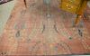 Indo Oriental area rug (overall worn). 7'3" x 8'