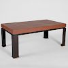 Modern Leather Covered Low Table