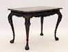 European Carved Walnut Rococo Library Table