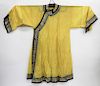 Chinese Silk Imperial Yellow Gauze Summer Robe