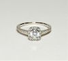 18K White Gold & Diamond Lady's Engagement Ring