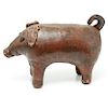 Omersa Abercrombie & Fitch Leather Pig Footstool