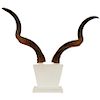 Mid-Century Antelope Antlers on Lucite Stand