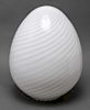 Venetian Murano Swirl Glass Egg-Form Lamp