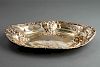 Sterling Silver Repousse Grapes Oval Dish