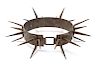 Spiked Dog Collar Six 4-Prong Spikes Wrought Iron