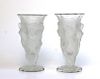 Lalique-Manner Desna Czech Crystal Vases