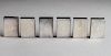 Sterling Silver Match Book Covers, Group of 6