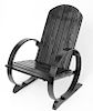 Art Deco Manner Adirondack Chair w Round Arm Rests