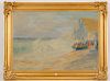 GEORGES BERGES OIL ON WOOD PANEL SIGNED