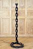 HEAVY CHAIN LINK FRENCH IRON FLOOR LAMP
