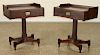PAIR ITALIAN ROSEWOOD ONE DRAWER END TABLES 1950