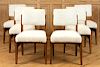 SET 6 OAK DINING CHAIRS BY CHAMBRON ET GUILLERME