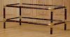 FAUX BAMBOO BRONZE MOUNTED COFFEE TABLE 1970