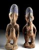 20th C. African Ibeji Standing Twin Figures (pr)