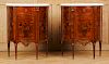 MATCHED PAIR LOUIS XVI INLAID COMMODES 1940