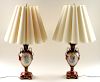 PAIR VINTAGE CHINESE ROCOCO STYLE TABLE LAMPS