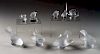 9PC. LOT OF LALIQUE CRYSTAL BIRD FIGURES