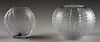 TWO PIECE LOT OF LALIQUE CRYSTAL ARTICLES