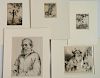5 Arthur Heintzelman etchings
