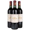 Château Margaux. Cosecha 1999. Gran Vin Premier Grand Cru Classé. Margaux. Nivel: dos llenado alto y una en el cuello. Pz: 3.