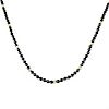 Vintage 18K and Onyx Bead Necklace