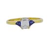 Tiffany &amp; Co Diamond Sapphire Engagement Ring 