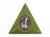 Faberge Gem Mounted Nephrite Jade Miniature Frame