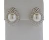 18k Gold Diamond South Sea Pearl Earrings 