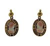 Antique Gold Cameo Earrings 