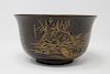 Signed, Japanese Lacquered Calligraphy Bowl