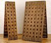 TWO FRENCH ANTIQUE WINE RACKS MARKED